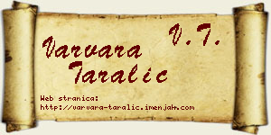 Varvara Taralić vizit kartica